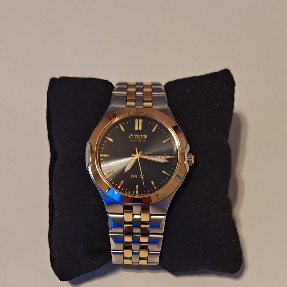 Citizen Eco Drive CorsovTwo-Tone Gold and Black Bracelet Watch